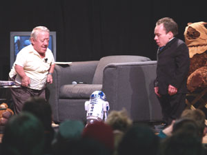 Kenny Baker And Warwick Davis